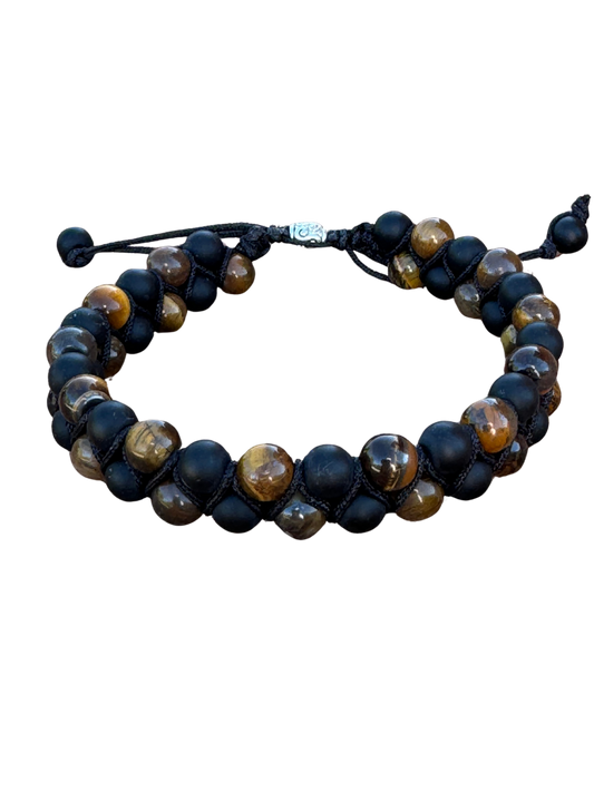 Men's  Matte Onyx Tiger Eye Bracelet