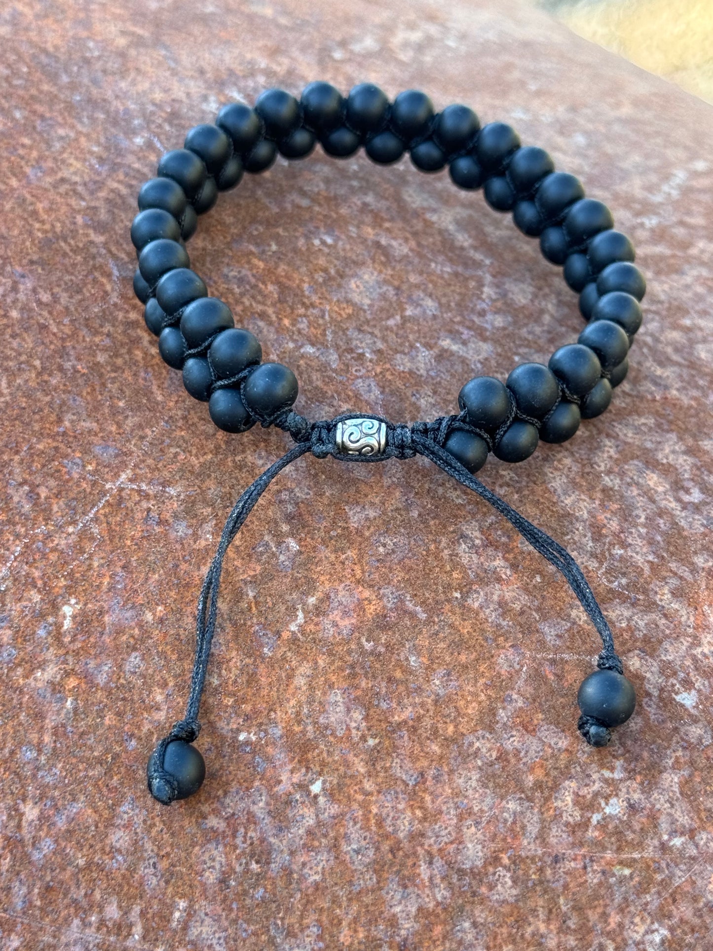 Men's Bracelet Matte Black Onyx Bracelet